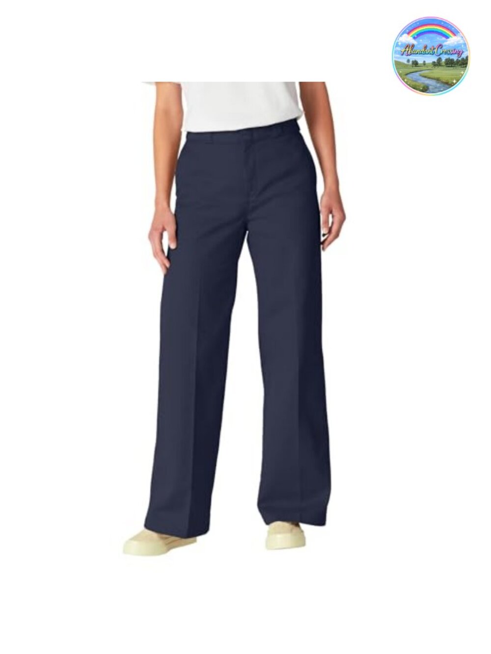Dickies Women's High Rise Wide Leg Work Pants Heavyweight Twill